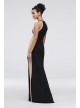 High-Neck Halter Sheath Dress with Illusion Panels Xscape 1088X