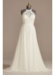 High Neck Illusion Chiffon Plus Size Wedding Dress DB Studio 9WG4032