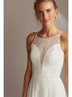 High Neck Illusion and Lace Godet Wedding Melissa Sweet MS251208