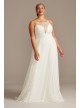 High Neck Lace Godet Plus Size Wedding Dress Melissa Sweet 8MS251208