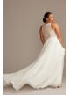 High Neck Lace Godet Plus Size Wedding Dress Melissa Sweet 8MS251208