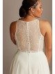 High Neck Lace Godet Plus Size Wedding Dress Melissa Sweet 8MS251208