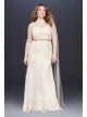 High-Neck Lace Halter Plus Size Wedding Dress Melissa Sweet 4XL8MS251192