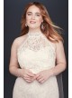 High-Neck Lace Halter Plus Size Wedding Dress Melissa Sweet 4XL8MS251192