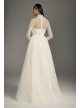 High-Neck Lace and Tulle Corset Wedding Dress  VW351482