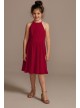 High Neck Pleated Short Junior Bridesmaid Dress  JB9925