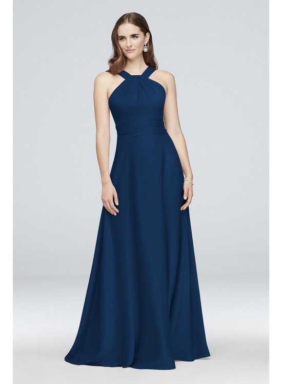 High-Neck Satin Crepe Bridesmaid Dress  OC290060