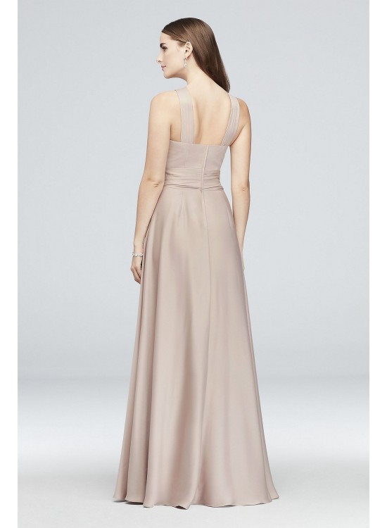 High-Neck Satin Crepe Bridesmaid Dress  OC290060