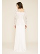 Hunter Tulle and Crepe Long Sleeve Wedding Dress Tadashi Shoji BEH18842LBR