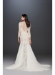 Illusion Applique and Tulle Godet Wedding Dress  SWG827