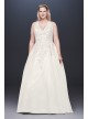 Illusion Back Organza Plus Size Wedding Dress  Collection 9WG3936