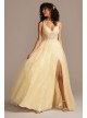 Illusion Bodice Tulle Ball Gown with Corded Lace Blondie Nites 1117BN