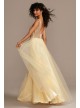 Illusion Bodice Tulle Ball Gown with Corded Lace Blondie Nites 1117BN