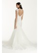 Illusion Deep Plunge Lace Cap Sleeve Wedding Dress  SWG681