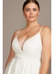 Illusion Deep-V Spaghetti Plus Size Wedding Dress  Collection 9WG3985