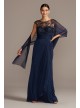 Illusion Embellished Bodice Gown with Cap Sleeves  VC1038V2