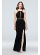 Illusion High-Neck Mermaid Gown with Banded Waist City Triangles 7711UD8E