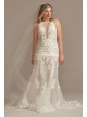 Illusion Keyhole Applique Bodysuit Wedding Dress  MBSWG843