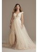 Illusion Lined Bodice Lace Petite Wedding Dress Galina Signature 7LBSWG862