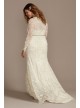 Illusion Long Sleeve Bead Plus Size Wedding Dress Melissa Sweet 8MS251222