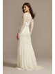 Illusion Long Sleeve Beaded Overlay Wedding Dress Melissa Sweet MS251222