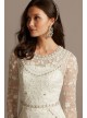 Illusion Long Sleeve Beaded Overlay Wedding Dress Melissa Sweet MS251222