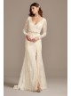 Illusion Long Sleeve Faux Surplice Wedding Dress Melissa Sweet MS251219