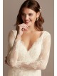 Illusion Long Sleeve Faux Surplice Wedding Dress Melissa Sweet MS251219