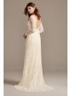 Illusion Long Sleeve Faux Wrap Tall Wedding Dress Melissa Sweet 4XLMS251219