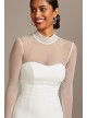 Illusion Long Sleeve High Neck Crepe Wedding Dress  Collection WG3991