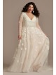 Illusion Long Sleeve Plus Size Wedding Dress  9LBSWG820