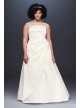 Illusion Neck Ruched Satin Plus Size Wedding Dress  Collection 9OP1348