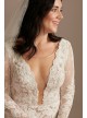 Illusion Plunge Long Sleeve Lace Wedding Dress Melissa Sweet MS251247