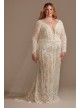 Illusion Plunge Sleeved Plus Size Wedding Dress Melissa Sweet 8MS251247