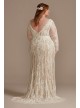 Illusion Plunge Sleeved Plus Size Wedding Dress Melissa Sweet 8MS251247