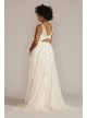 Illusion Plunge V-Neck Lace Plus Size Wedding Gown Oleg Cassini 8CWG924