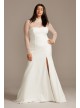 Illusion Sleeve High Neck Plus Size Wedding Dress  Collection 9WG3991