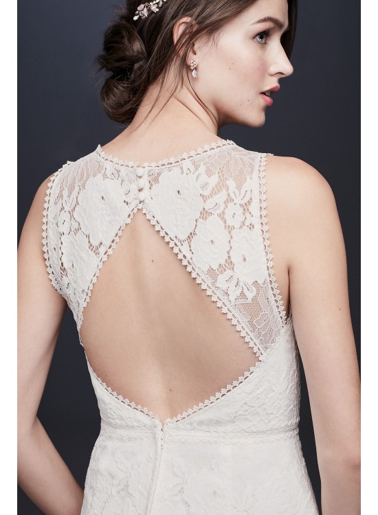 Illusion Sweetheart Open Back Lace Wedding Dress Galina WG3953