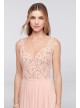 Illusion V-Neck Lace and Mesh Dress  W11104