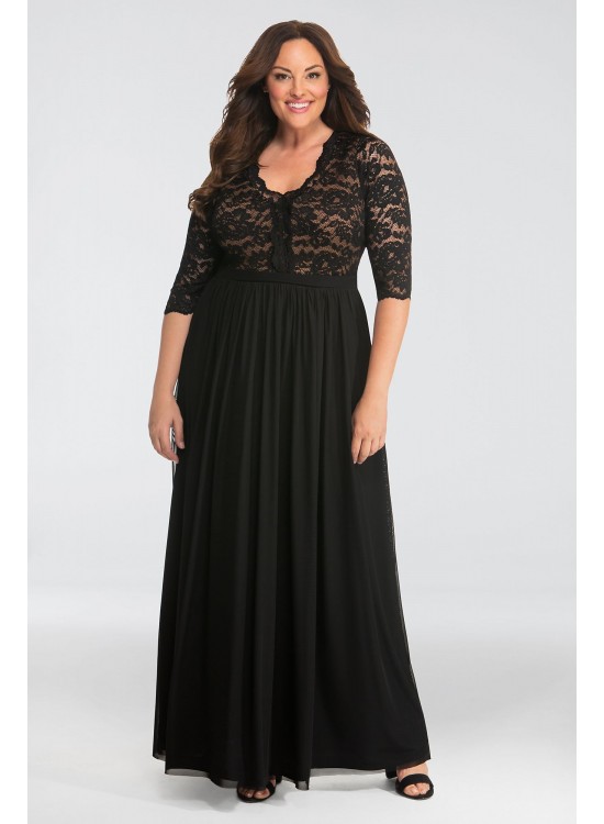 Jasmine Lace Plus Size Evening Gown Kiyonna 13182601