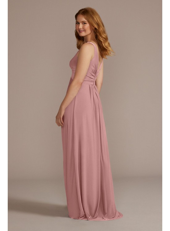 Jersey Bridesmaid Dress with Twist Tank Bodice David&#039;s Bridal F20525