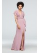 Jersey Flutter Sleeve Dress with Ruched Waistline DB Studio DS270053