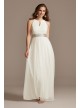 Jersey Keyhole Bodice Gown with Crystal Waist  5655