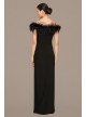 Jersey Off-The-Shoulder Dress With Marabou Detail Alex Evenings 81351465