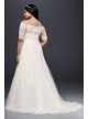 Jewel 3/4 Sleeve  Plus Size Wedding Dress Jewel 9WG3734