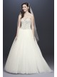 Jewel Crystal Chevron Tulle Wedding Dress Jewel WG3754