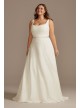 Lace A-Line Square Neck Tall Plus Wedding Dress DB Studio 4XL9WG4046