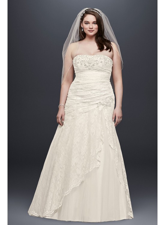 Lace A-line Side Split Plus Size Wedding Dress  Collection 9YP3344