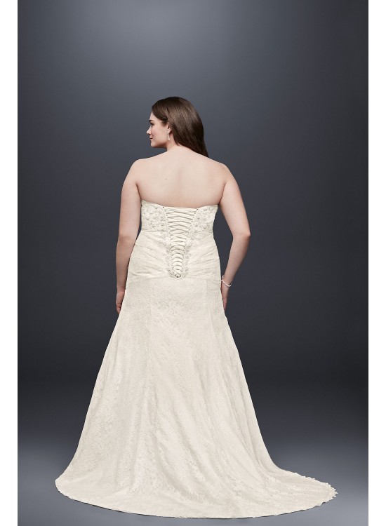 Lace A-line Side Split Plus Size Wedding Dress  Collection 9YP3344