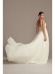 Lace Applique Illusion Chiffon Skirt Wedding Dress  SWG842